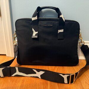 Marc Jacobs Black Nylon Laptop Bag Briefcase Tote Messenger Crossbody Work